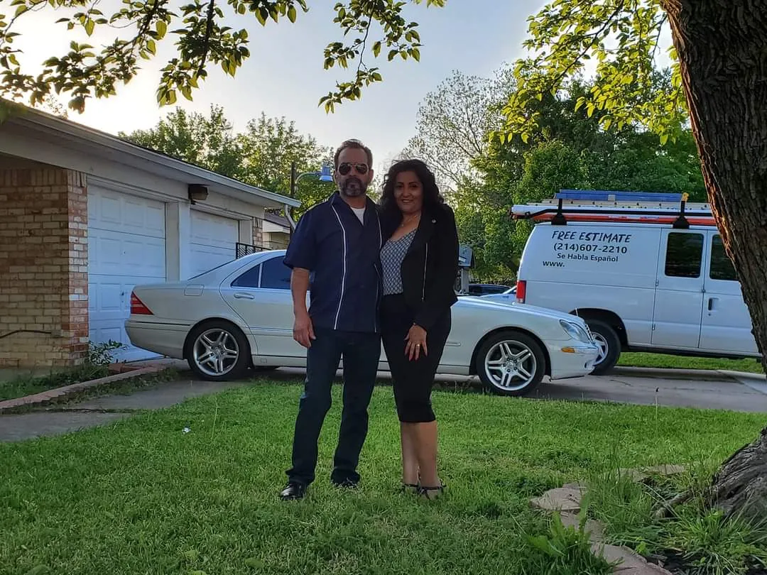 Family photo with the Sanmor HVAC Solutions work van